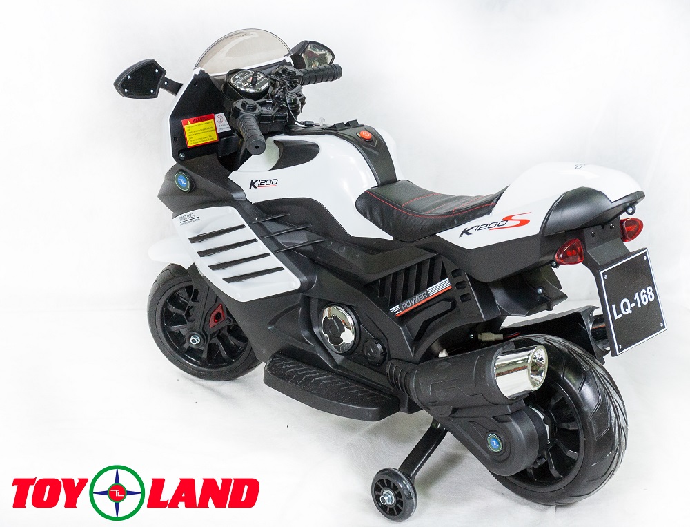 Электромотоцикл - Moto Sport LQ168, белый, свет и звук  